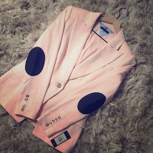 TOMMY HILFIGER: Elbow Patch Single Button Blaze